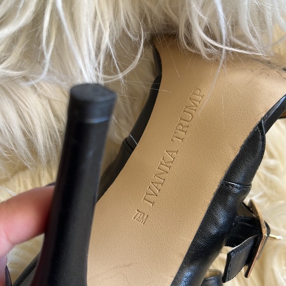 IVANKA TRUMP STRAPPY HEELS 7 1/2 MEDIUM BLACK - Picture 7 of 7